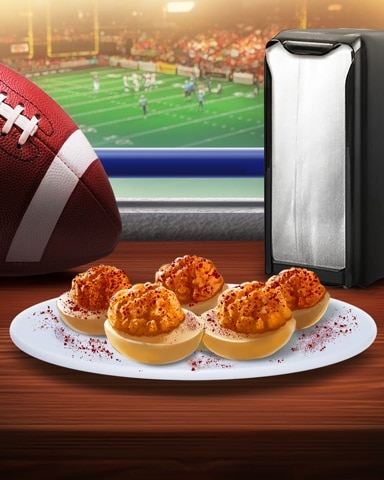 Deviled Eggs Tailgating Foods Badge - Jungle Gin HD Deviled Eggs Tailgating Foods Badge - Jungle Gin HD