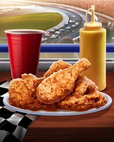 Fried Chicken Tailgating Foods Badge - Tri-Peaks Solitaire HD Fried Chicken Tailgating Foods Badge - Tri-Peaks Solitaire HD