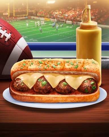 Meatball Subs Tailgating Foods Badge - Mahjong Garden HD Meatball Subs Tailgating Foods Badge - Mahjong Garden HD