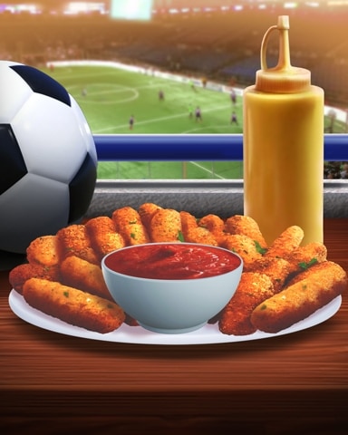 Mozzarella Sticks Tailgating Foods Badge - Jet Set Solitaire Mozzarella Sticks Tailgating Foods Badge - Jet Set Solitaire