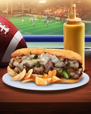 Philly Cheesesteaks Tailgating Foods Badge - Aces Up! HD Philly Cheesesteaks Tailgating Foods Badge - Aces Up! HD