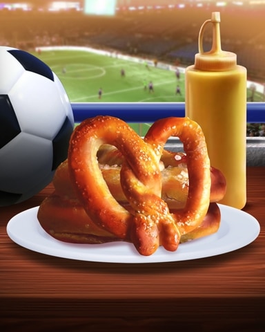 Soft Pretzels Tailgating Foods Badge - Spades HD Soft Pretzels Tailgating Foods Badge - Spades HD