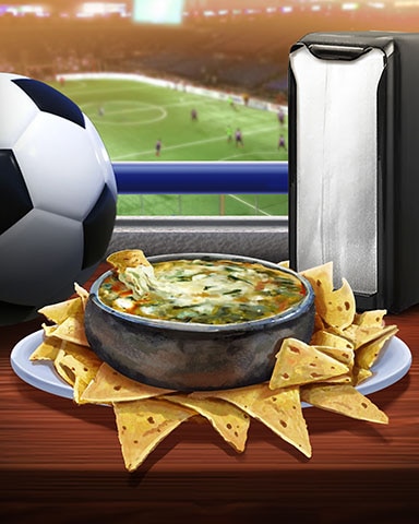 Spinach Artichoke Dip Tailgating Foods Badge - Bejeweled Stars Spinach Artichoke Dip Tailgating Foods Badge - Bejeweled Stars
