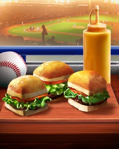 Sliders Tailgating Foods Badge - Mahjong Sanctuary