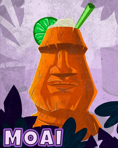 Wooden Easter Island Moai Badge - Canasta HD