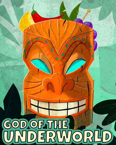 Wooden God Of The Underworld Badge - Aces Up! HD