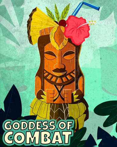 Wooden Goddess Of Combat Badge - Mahjong Safari HD