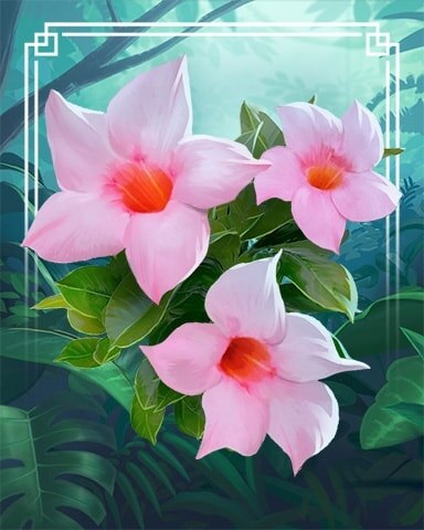 Brazilian Jasmine Tropical Flowers Badge - Mahjong Safari HD