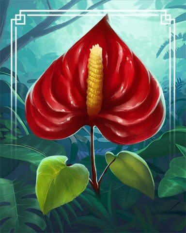 Flamingo Flower Tropical Flowers Badge - First Class Solitaire HD