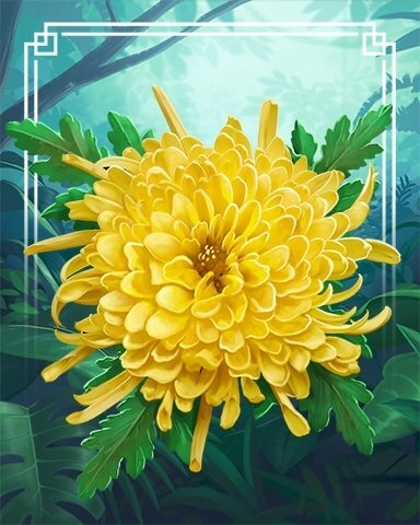 Florist's Daisy Tropical Flowers Badge - Jungle Gin HD