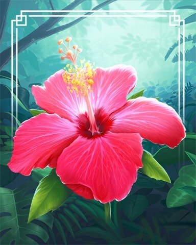 Hawaiian Hibiscus Tropical Flowers Badge - Jungle Gin HD