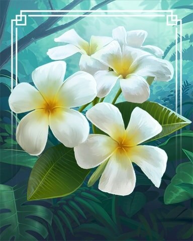 Plumeria Tropical Flowers Badge - Tri-Peaks Solitaire HD