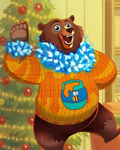 Bee Lovin' Honey Bear Ugly Sweaters Badge - Canasta HD