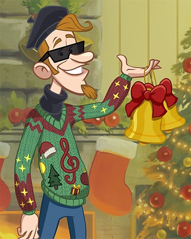 Beat Nick With Bells On Ugly Sweaters Badge - Jungle Gin HD