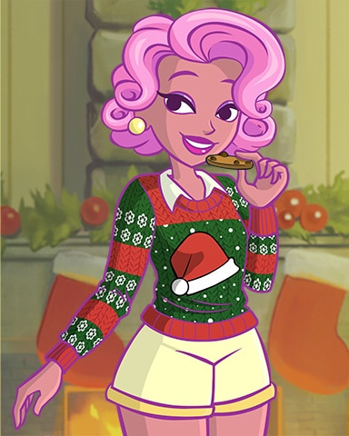 Snackish Trish Ugly Sweaters Badge - Quinn's Aquarium