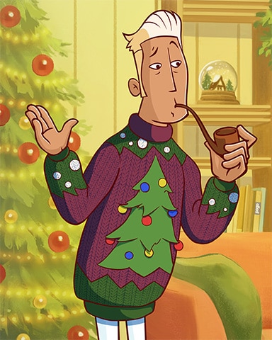 Casual Canasta Cal Ugly Sweaters Badge - MONOPOLY Sudoku