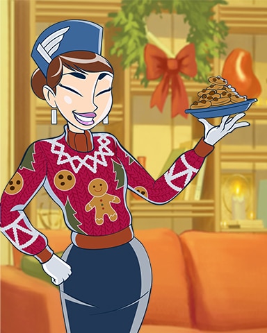 Cookie Pam Ugly Sweaters Badge - Quinn's Aquarium