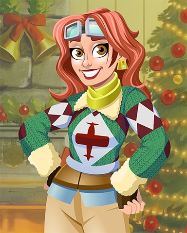 High Flyer Amelia Ugly Sweaters Badge - First Class Solitaire HD