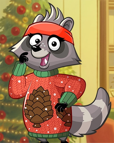 Pinecone Roxy Ugly Sweaters Badge - First Class Solitaire HD