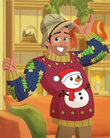 Thumbs Up Tex Ugly Sweaters Badge - Tri-Peaks Solitaire HD