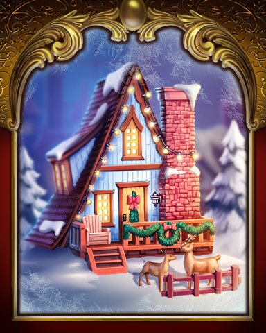 Framed Chalet Victorian Village Badge - Mahjong Garden HD