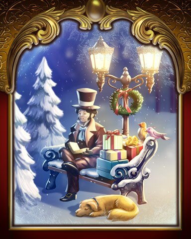 Gifts On Bench Victorian Village Badge - Spades HD