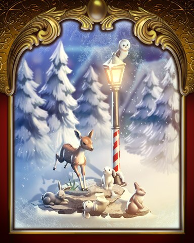 Deer And Bunnies Victorian Village Badge - World Class Solitaire HD