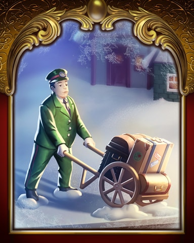 Dragging Luggage Victorian Village Badge - First Class Solitaire HD