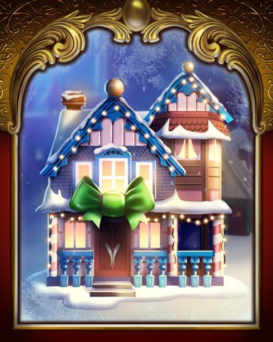 Huge Green Bow House Victorian Village Badge - Tri-Peaks Solitaire HD