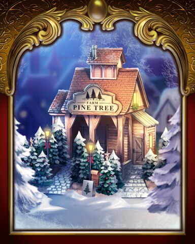 Pine Tree Farm Victorian Village Badge - Mahjong Safari HD