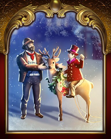 Playing With Deer Victorian Village Badge - First Class Solitaire HD