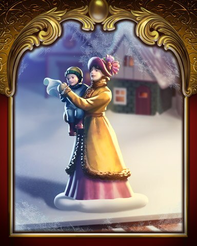 Waving Farewell Victorian Village Badge - Mahjong Sanctuary