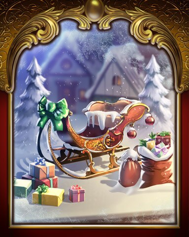 Snow Sled Victorian Village Badge - Word Whomp HD