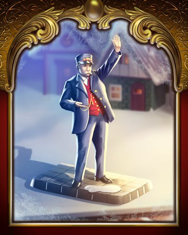 Train Driver Victorian Village Badge - Mahjong Garden HD