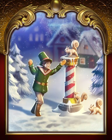 Squirrel Victorian Village Badge - First Class Solitaire HD