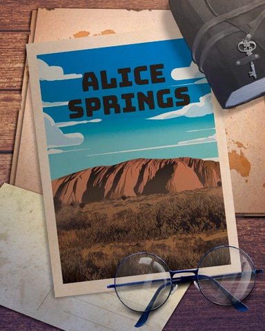 Australia Alice Springs Badge - Word Whomp HD