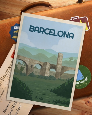 Barcelona Countryside Badge - Mahjong Safari HD