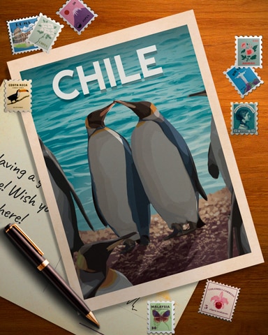 Chile Penguin Badge - Mahjong Garden HD