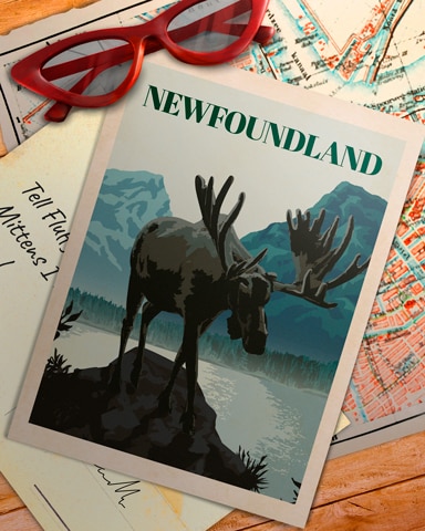 Newfoundland Moose Badge - Tri-Peaks Solitaire HD