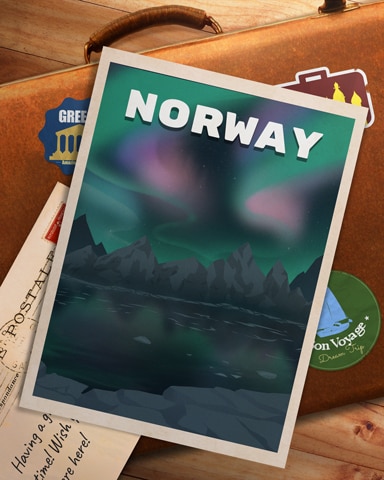 Norway Aurora Badge - Tri-Peaks Solitaire HD