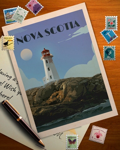 Nova Scotia Lighthouse Badge - First Class Solitaire HD