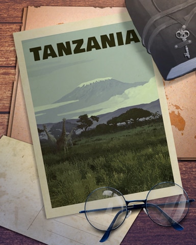 Tanzania Mount Kilimanjaro Badge - Tri-Peaks Solitaire HD
