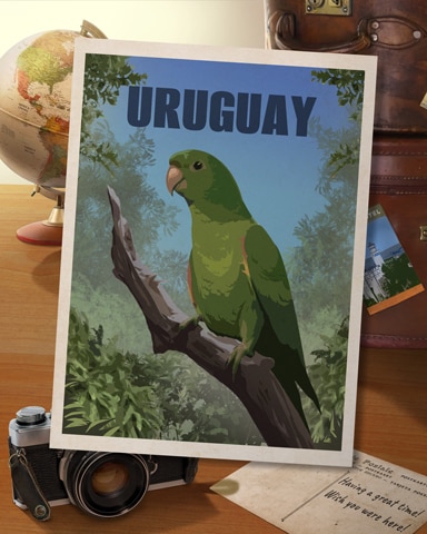 Uruguay Parrot Badge - Jungle Gin HD