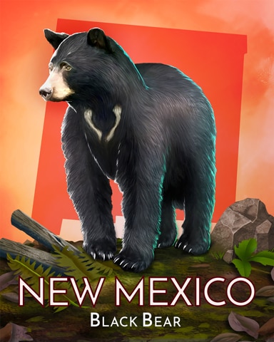 New Mexico Black Bear Wild America Badge - Tri-Peaks Solitaire HD