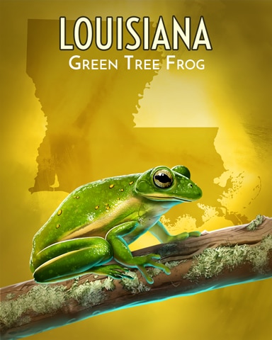 Green Tree Frog Wild America Badge - Word Whomp HD