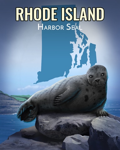 Harbor Seal Wild America Badge - World Class Solitaire HD