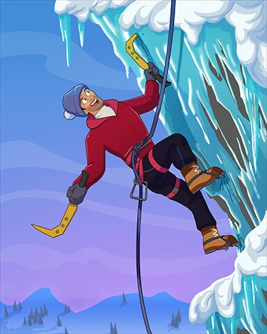 Ice Climbing Winter Activities Badge - Spades HD