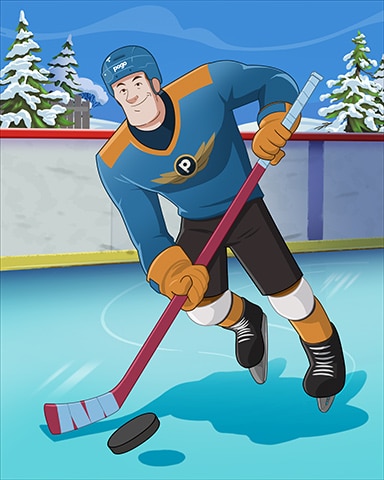 Ice Hockey Winter Activities Badge - Jungle Gin HD