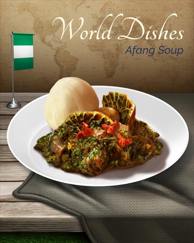 Afang Soup World Dishes Badge - First Class Solitaire HD