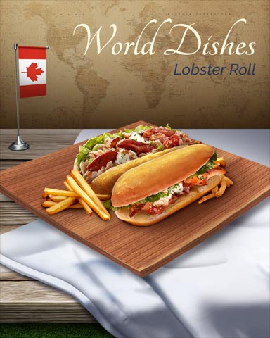 Lobster Roll World Dishes Badge - Claire Hart: Secret In The Shadows